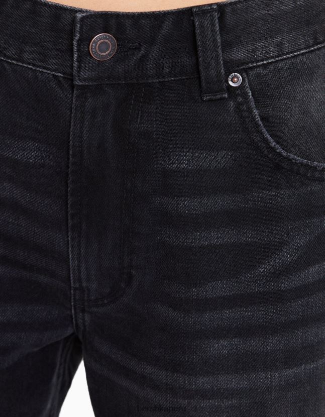 negro Bershka mujer vaqueros anchos de los 90 con rotos 806J6B1490