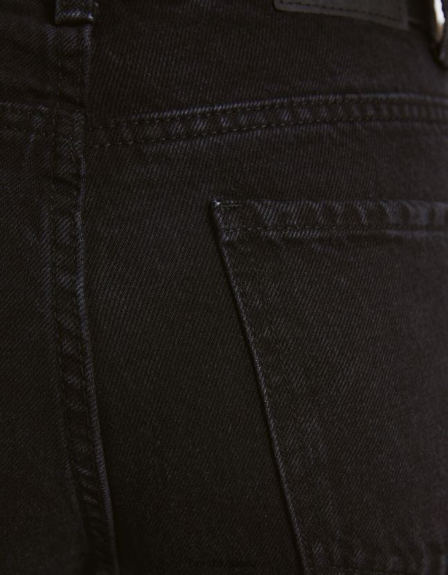 negro Bershka mujer vaqueros anchos rotos de los 90 806J6B1604