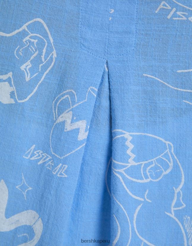 exclusivo Bershka mujer camisa rústica manga corta texturizada 806J6B908