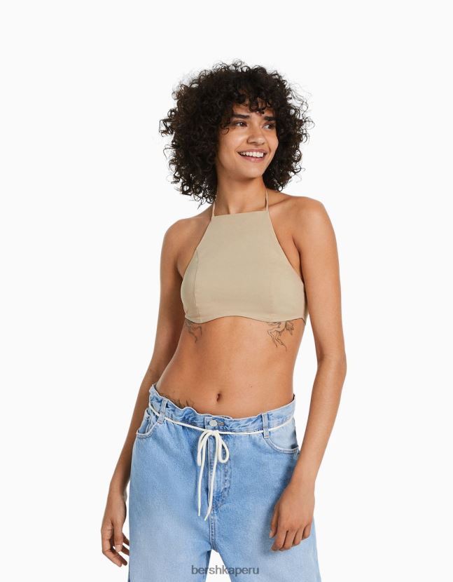 arena Bershka mujer camiseta sin mangas atada 806J6B879