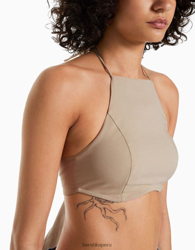arena Bershka mujer camiseta sin mangas atada 806J6B879
