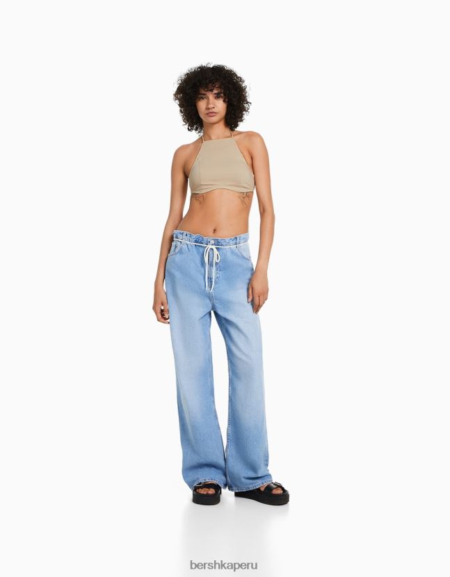 arena Bershka mujer camiseta sin mangas atada 806J6B879