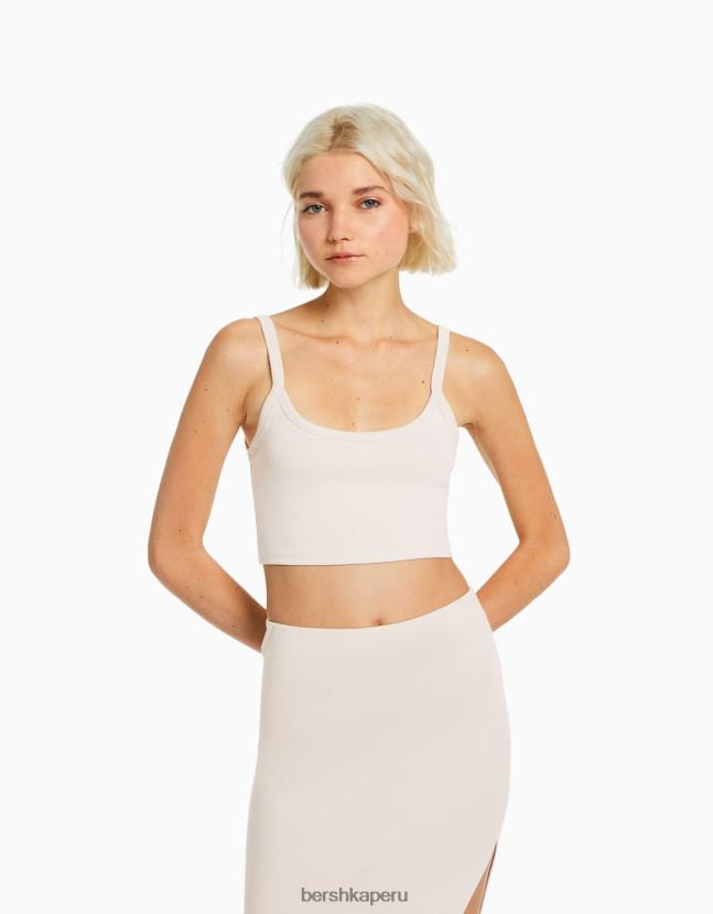 arena Bershka mujer camiseta sin mangas corta 806J6B813