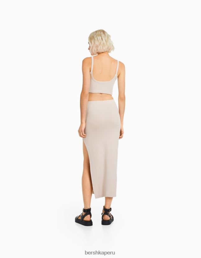 arena Bershka mujer camiseta sin mangas corta 806J6B813