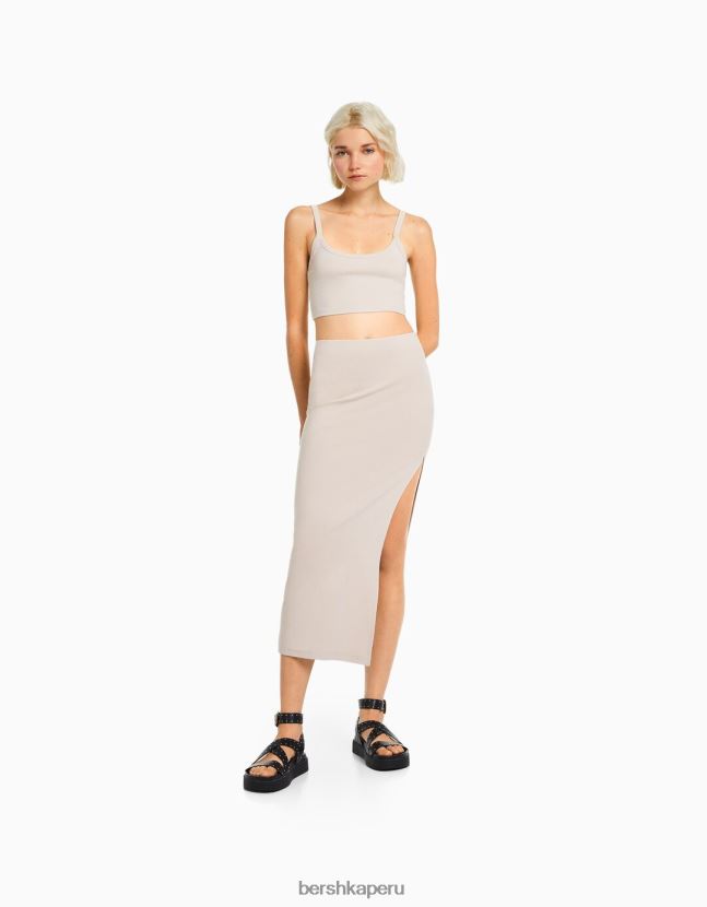 arena Bershka mujer camiseta sin mangas corta 806J6B813
