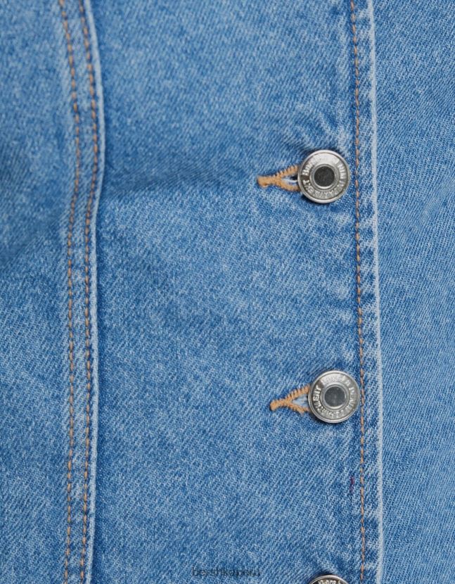 azul claro Bershka mujer corsé de mezclilla 806J6B1978