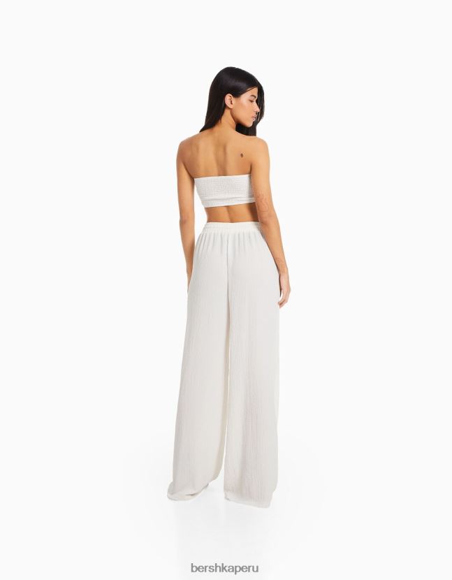 blanco Bershka mujer corsé top bandeau 806J6B702