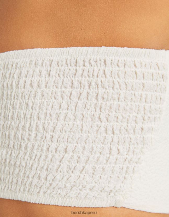 blanco Bershka mujer corsé top bandeau 806J6B702