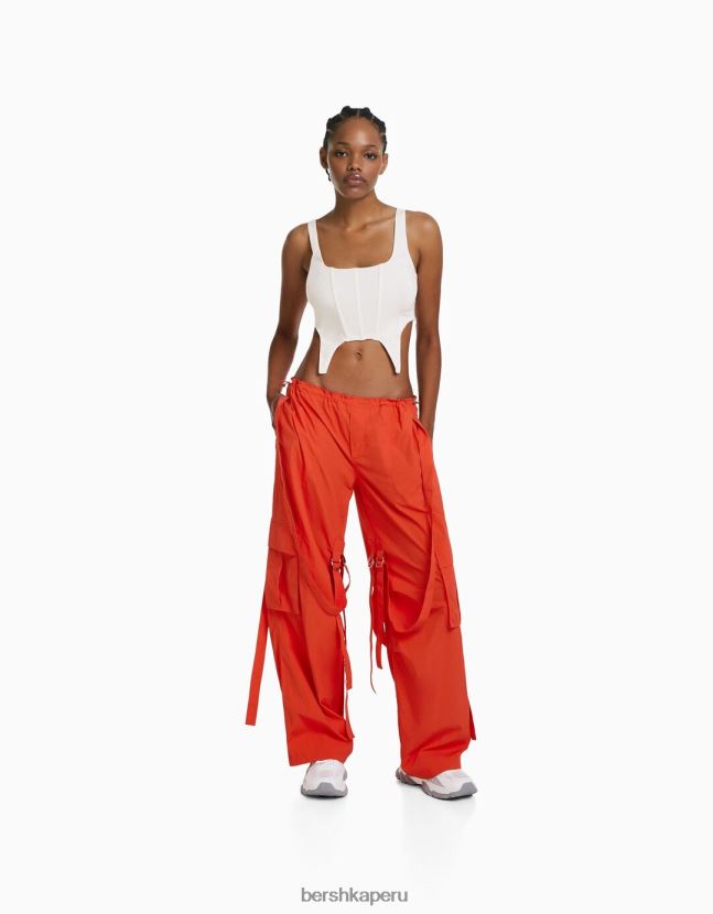 blanco Bershka mujer parte superior del corsé 806J6B761