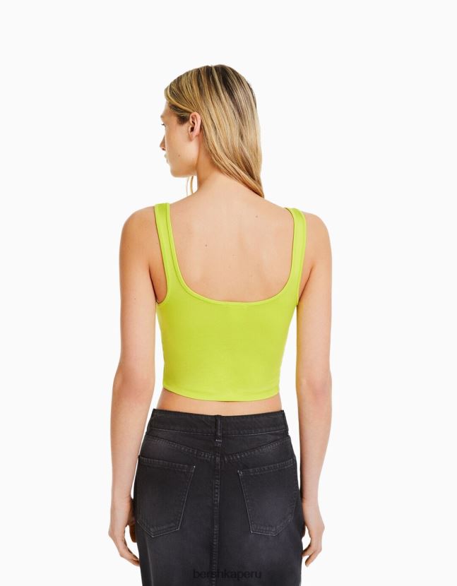 cal Bershka mujer top con tirantes anchos 806J6B798