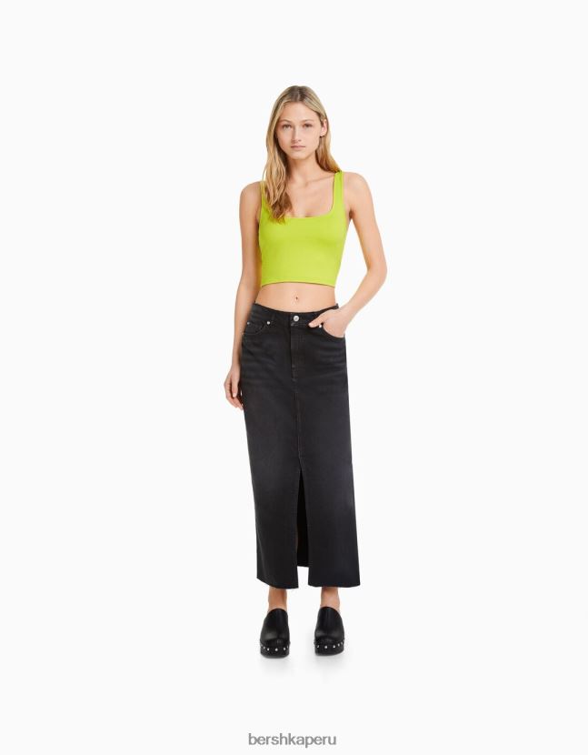 cal Bershka mujer top con tirantes anchos 806J6B798