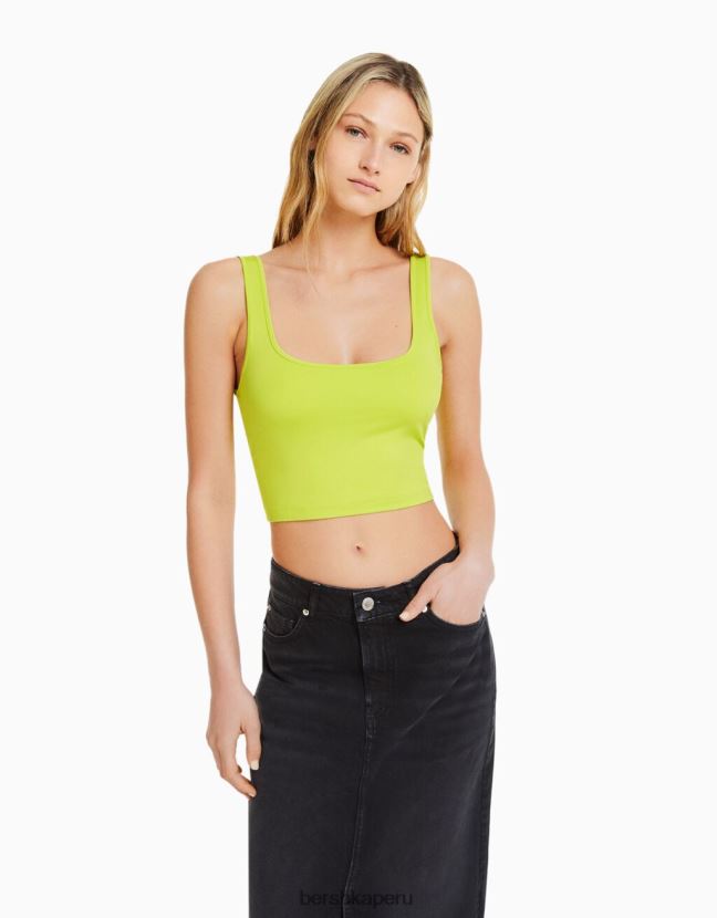 cal Bershka mujer top con tirantes anchos 806J6B831
