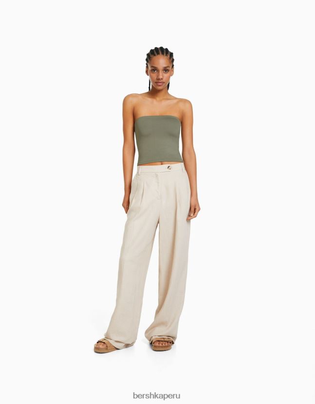 caqui Bershka mujer parte superior bandeau 806J6B664