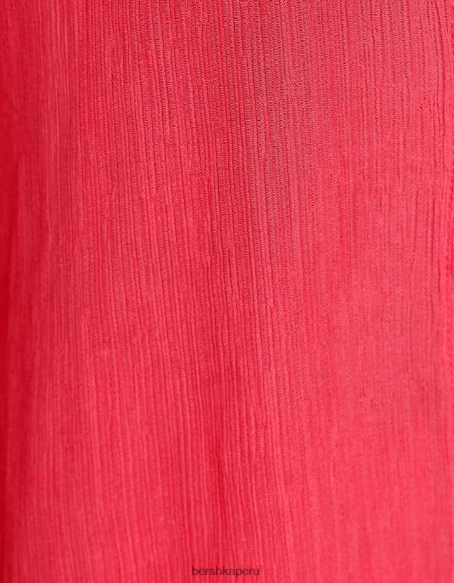 coral Bershka mujer top bralette de crepé con tiras 806J6B849