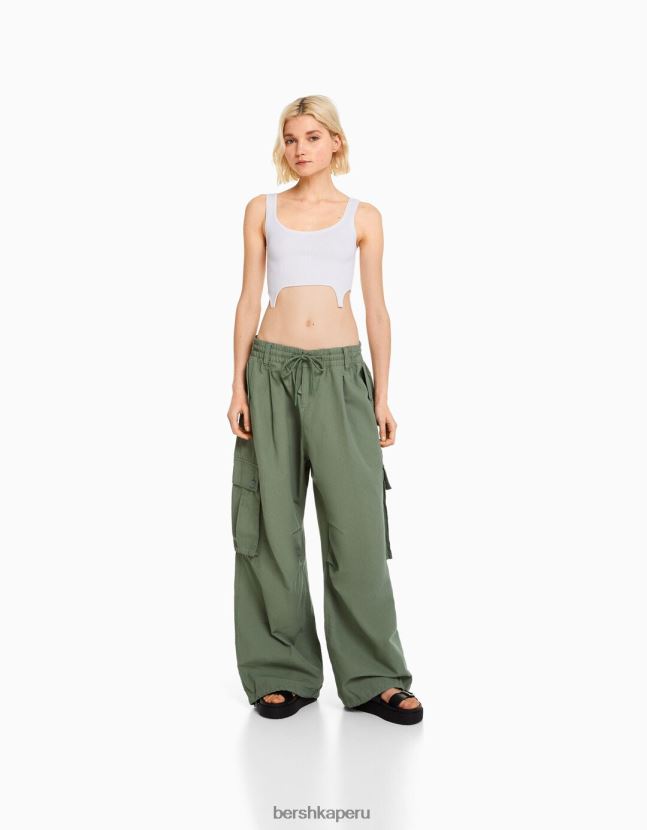 crema Bershka mujer camiseta sin mangas de punto 806J6B872