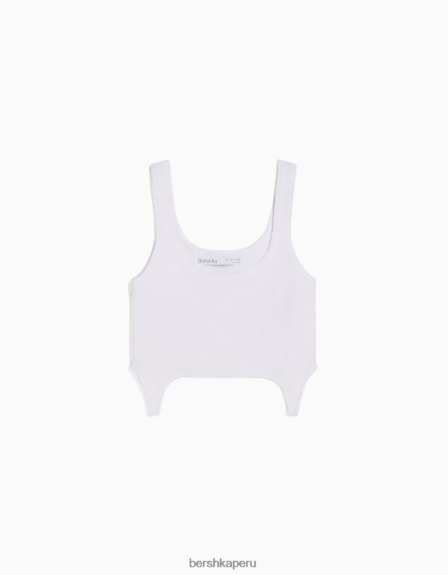 crema Bershka mujer camiseta sin mangas de punto 806J6B872