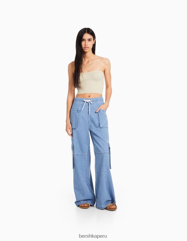 crema Bershka mujer corsé de canalé 806J6B724