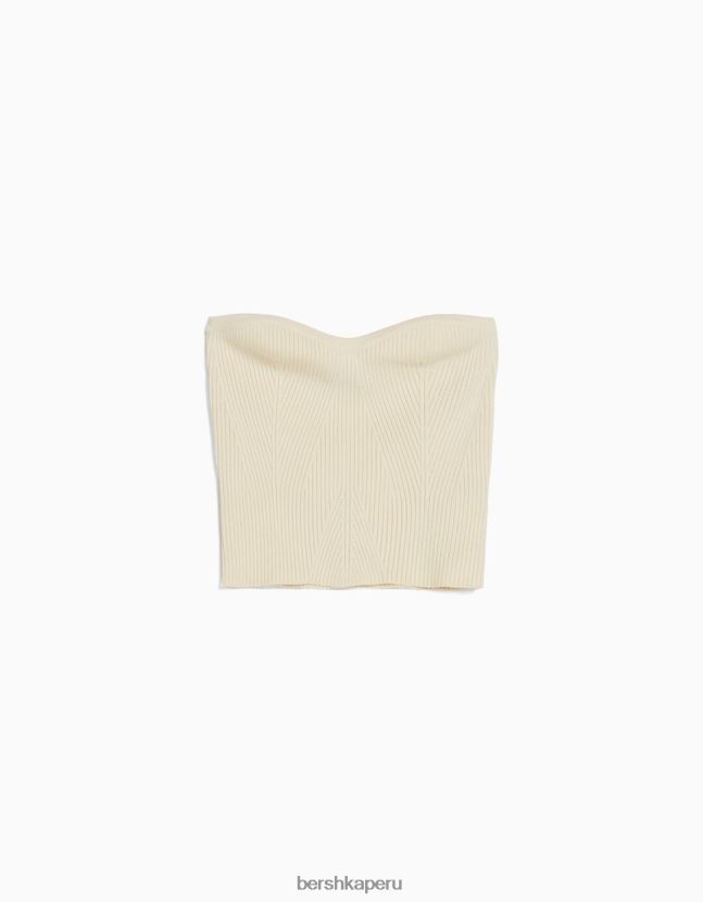 crema Bershka mujer corsé de canalé 806J6B724
