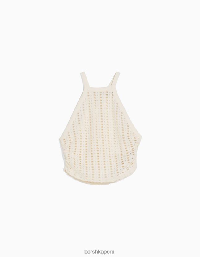 crema Bershka mujer top de corredor rústico 806J6B754