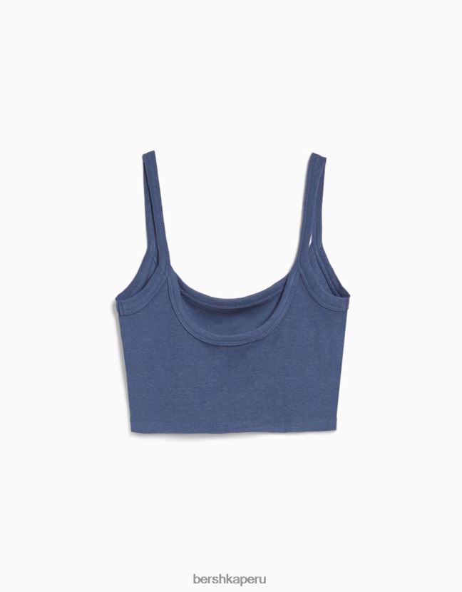 lavado azul Bershka mujer camiseta sin mangas corta 806J6B2024