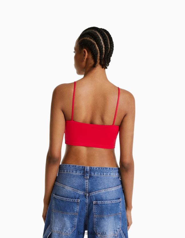 multicolor Bershka mujer pack de 2 crop tops con tirantes 806J6B785