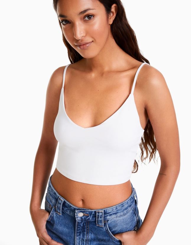 multicolor Bershka mujer pack de 2 crop tops con tirantes 806J6B785