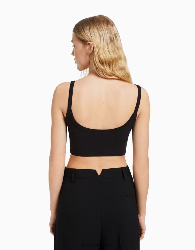 multicolor Bershka mujer pack de 2 crop tops de tiras 806J6B730