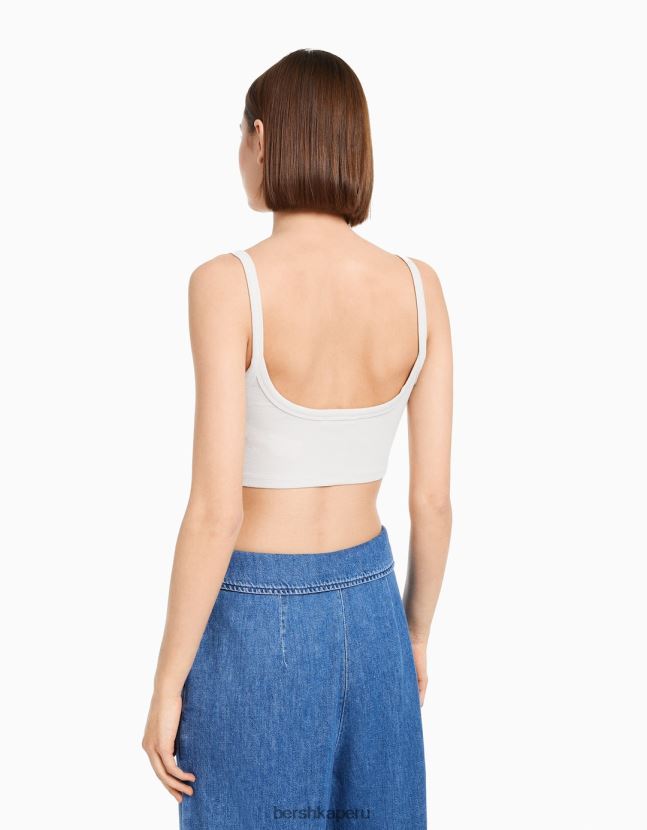 multicolor Bershka mujer pack de 2 crop tops de tiras 806J6B731