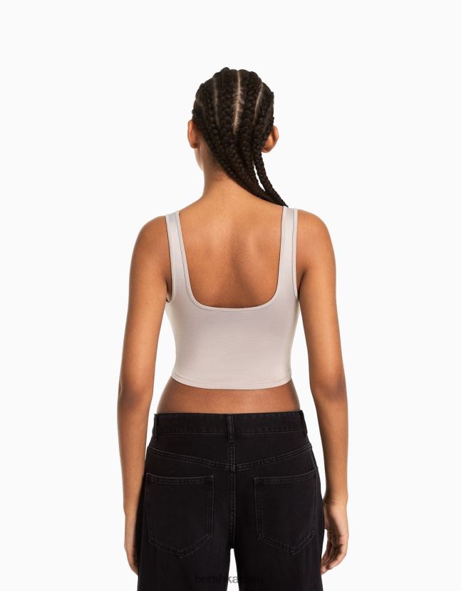 multicolor Bershka mujer pack de 2 crop tops de tiras 806J6B897