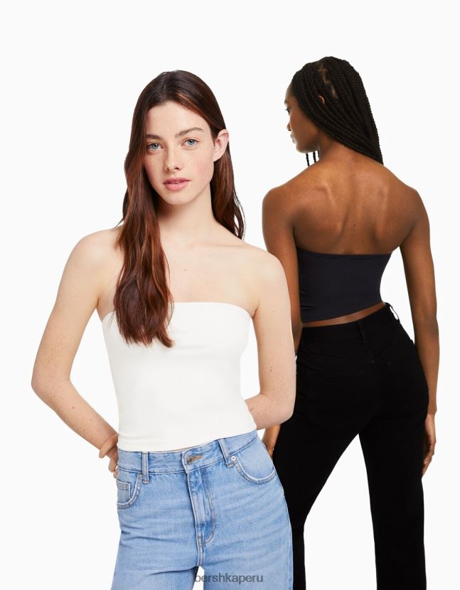 multicolor Bershka mujer pack de 2 tops bandeau 806J6B729