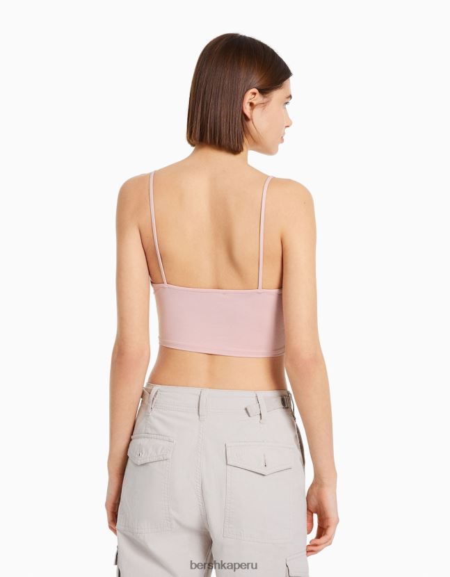 multicolor Bershka mujer pack de 3 crop tops de tiras 806J6B786