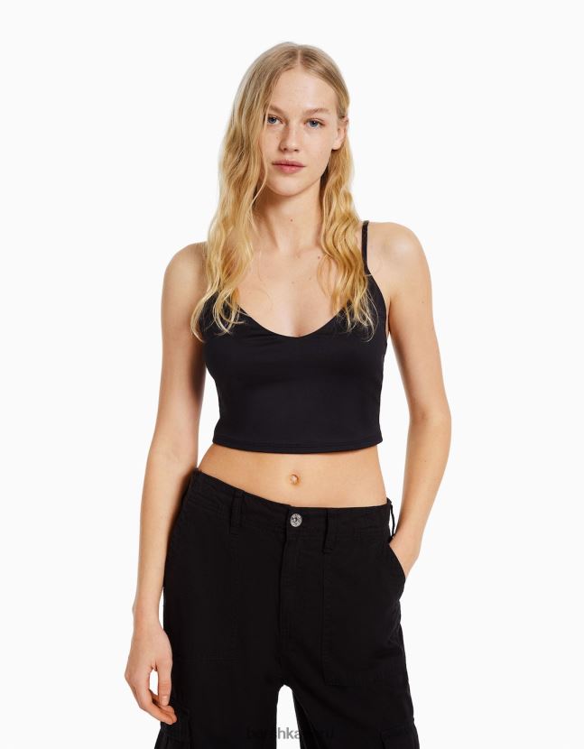 multicolor Bershka mujer pack de 3 crop tops de tiras 806J6B786