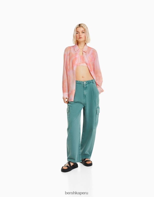 multicolor Bershka mujer top bralette de crepé con tiras 806J6B848