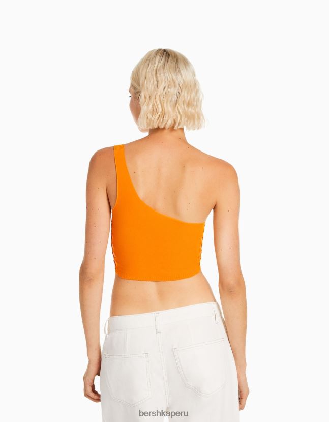 naranja Bershka mujer parte superior sin costuras 806J6B806