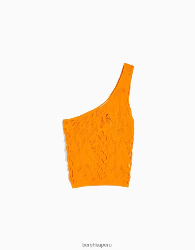 naranja Bershka mujer parte superior sin costuras 806J6B806