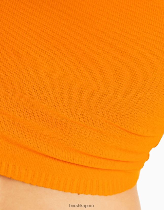 naranja Bershka mujer parte superior sin costuras 806J6B806