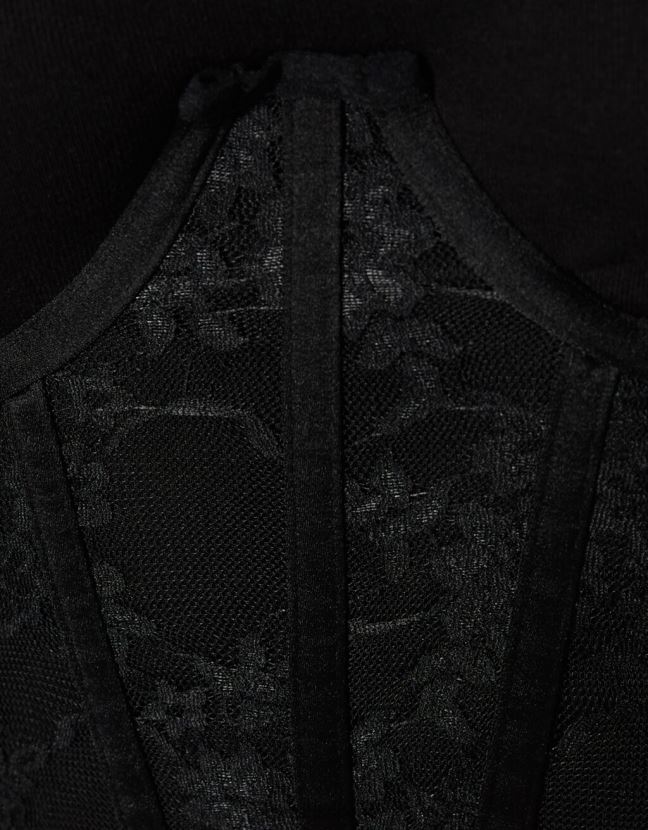 negro Bershka mujer corsé de encaje 806J6B2535