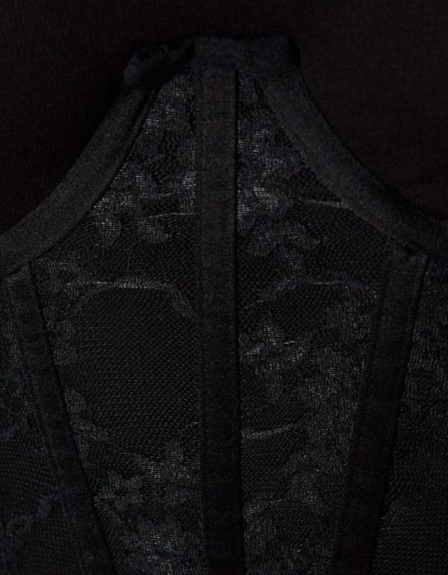 negro Bershka mujer corsé de encaje 806J6B790