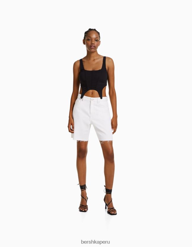 negro Bershka mujer parte superior del corsé 806J6B762