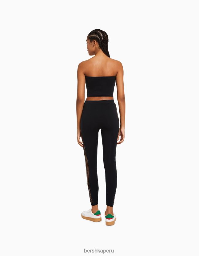 negro Bershka mujer top bandeau sin costuras 806J6B825