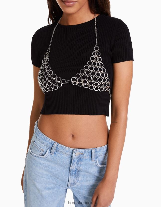 plata Bershka mujer sujetador de aro 806J6B809