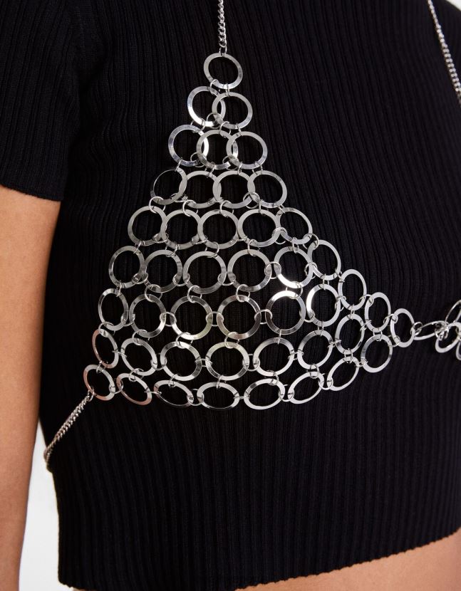 plata Bershka mujer sujetador de aro 806J6B809