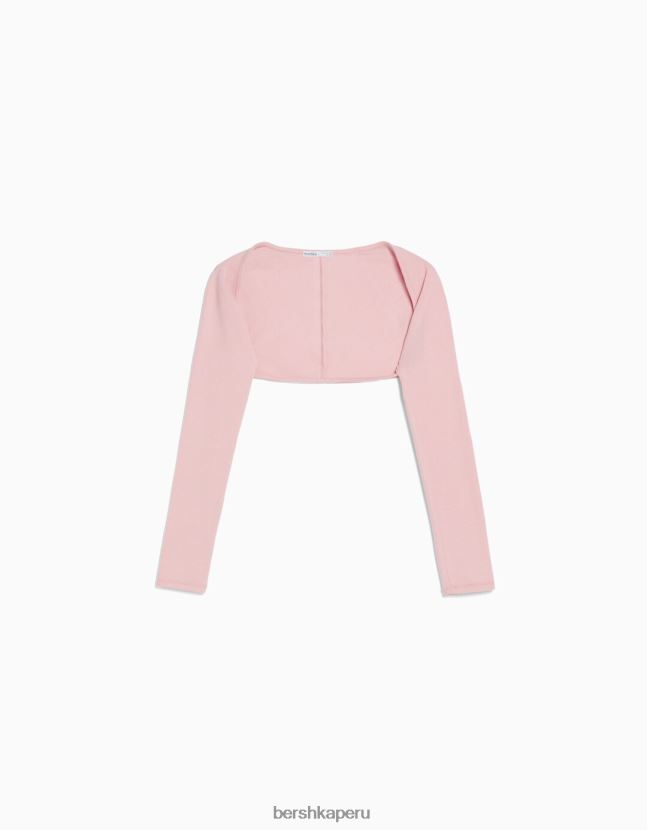 rosa Bershka mujer calentadores de brazos basicos 806J6B775