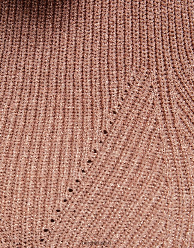 rosa Bershka mujer top de punto metalizado sin mangas 806J6B843