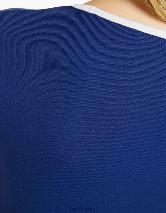 Armada Bershka mujer camiseta de manga corta con estampado 806J6B581