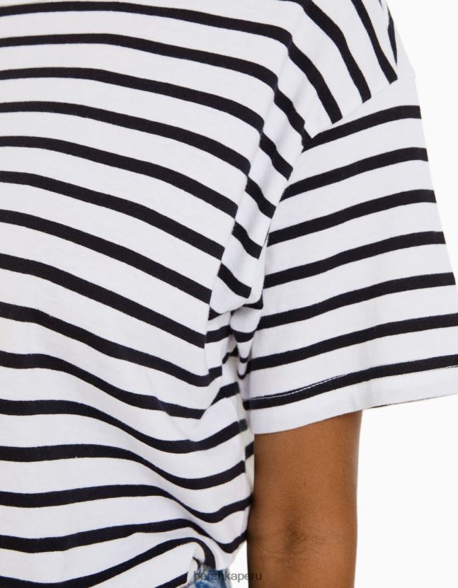 Armada Bershka mujer camiseta oversize de manga corta 806J6B320