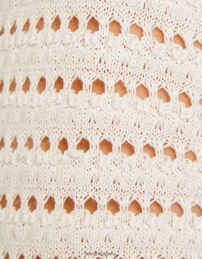 crema Bershka mujer calentadores de brazo de punto abierto 806J6B304