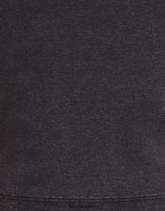 gris Bershka mujer camiseta ajustada de manga corta 806J6B481