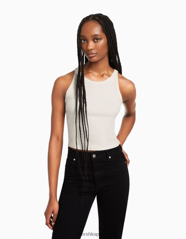 multicolor Bershka mujer Pack de 2 tops de canalé sin mangas 806J6B307