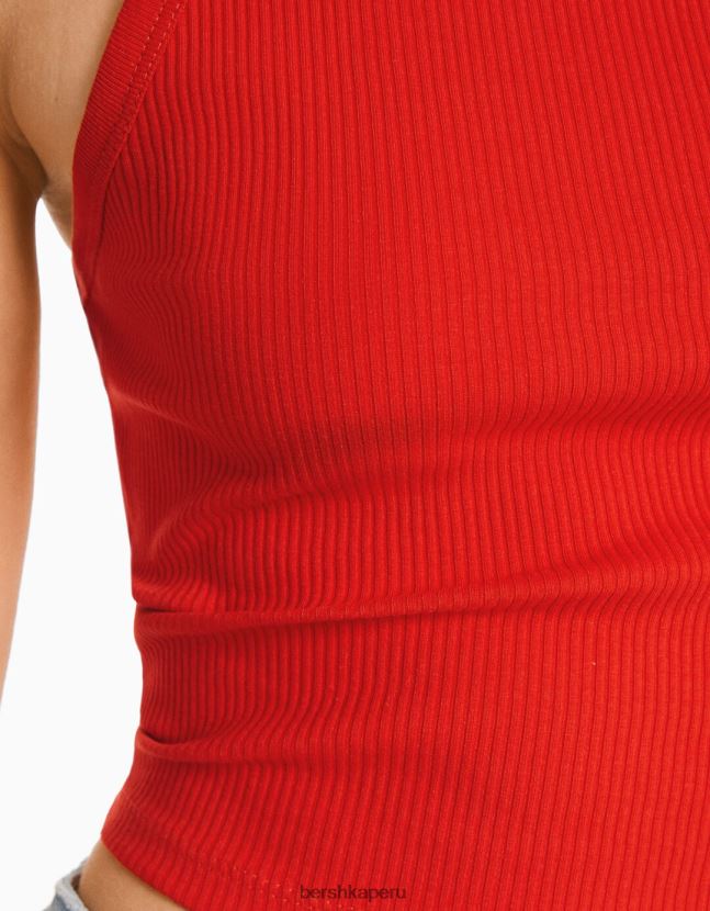 multicolor Bershka mujer Pack de 2 tops de canalé sin mangas 806J6B308